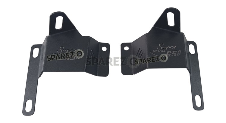 Royal Enfield Super Meteor 650 Fog Light Mount Pair Black - SPAREZO